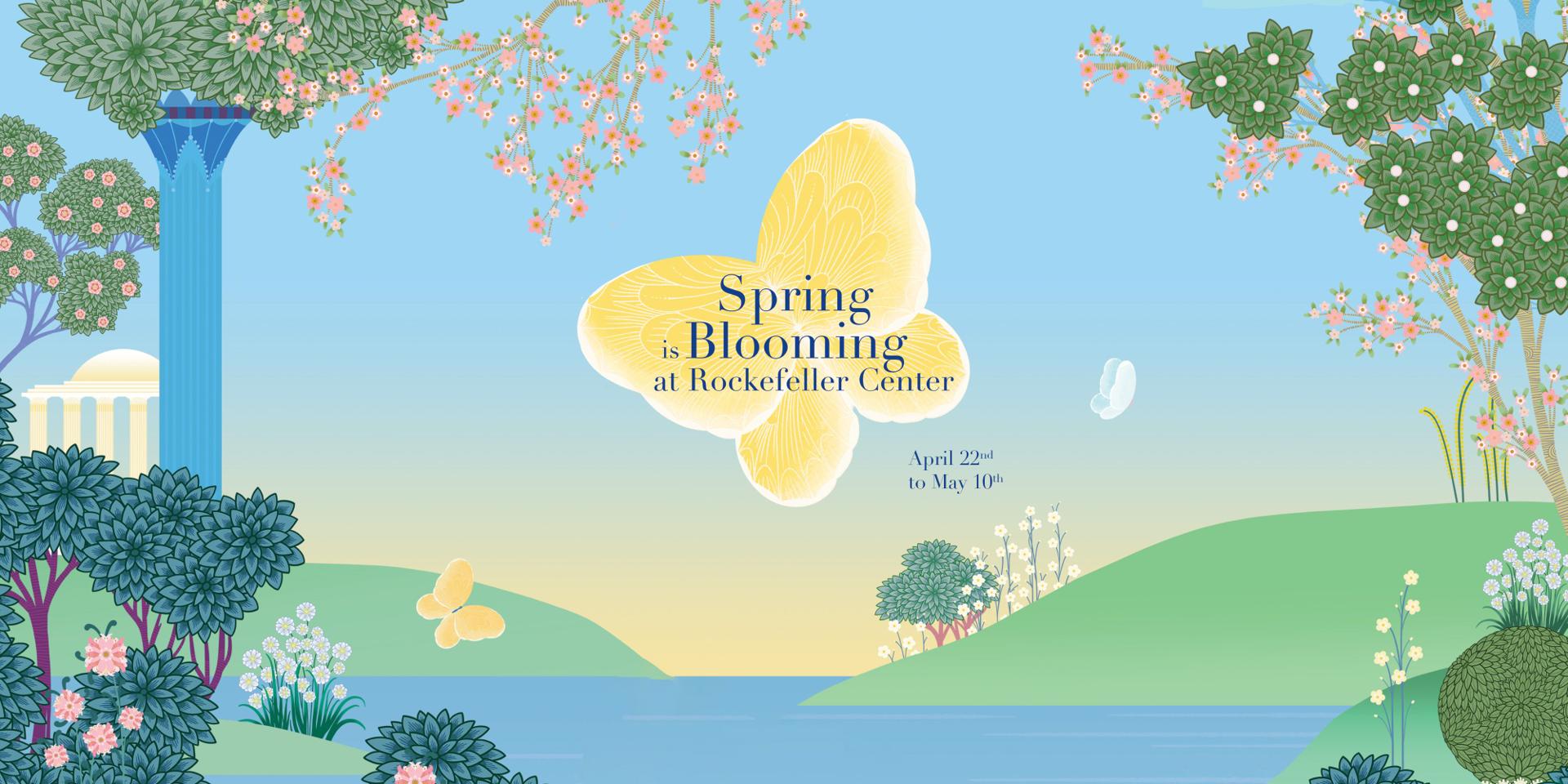 spring is blooming at rockefeller center