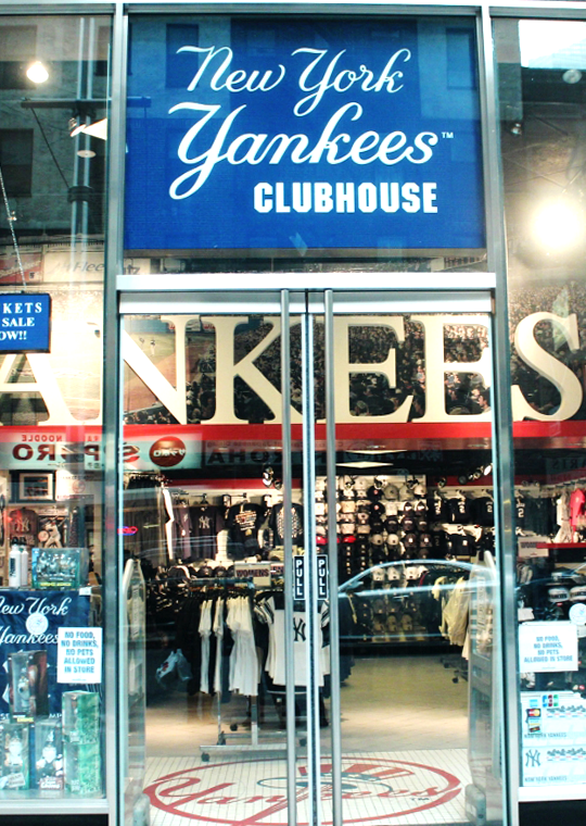 The Yankee Clubhouse entryway and door