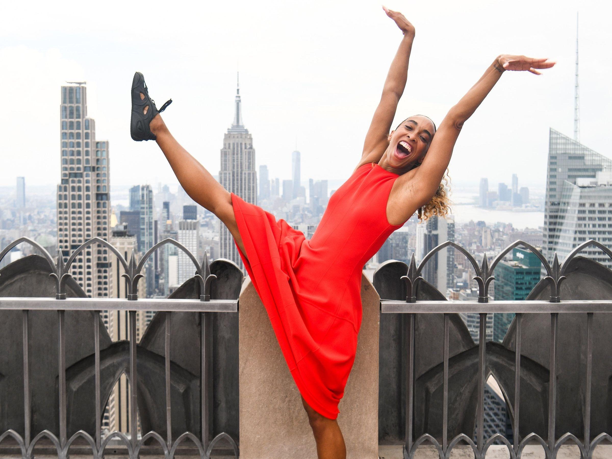Dancer Constance Stamatiou at Top of the Rock