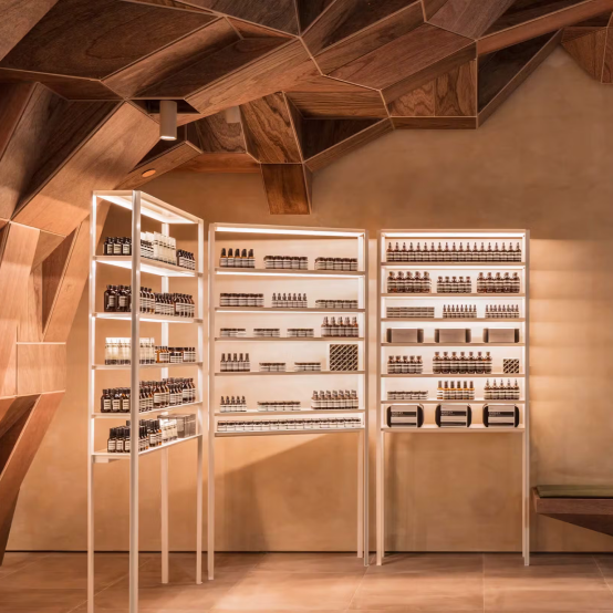 skin car on shelves