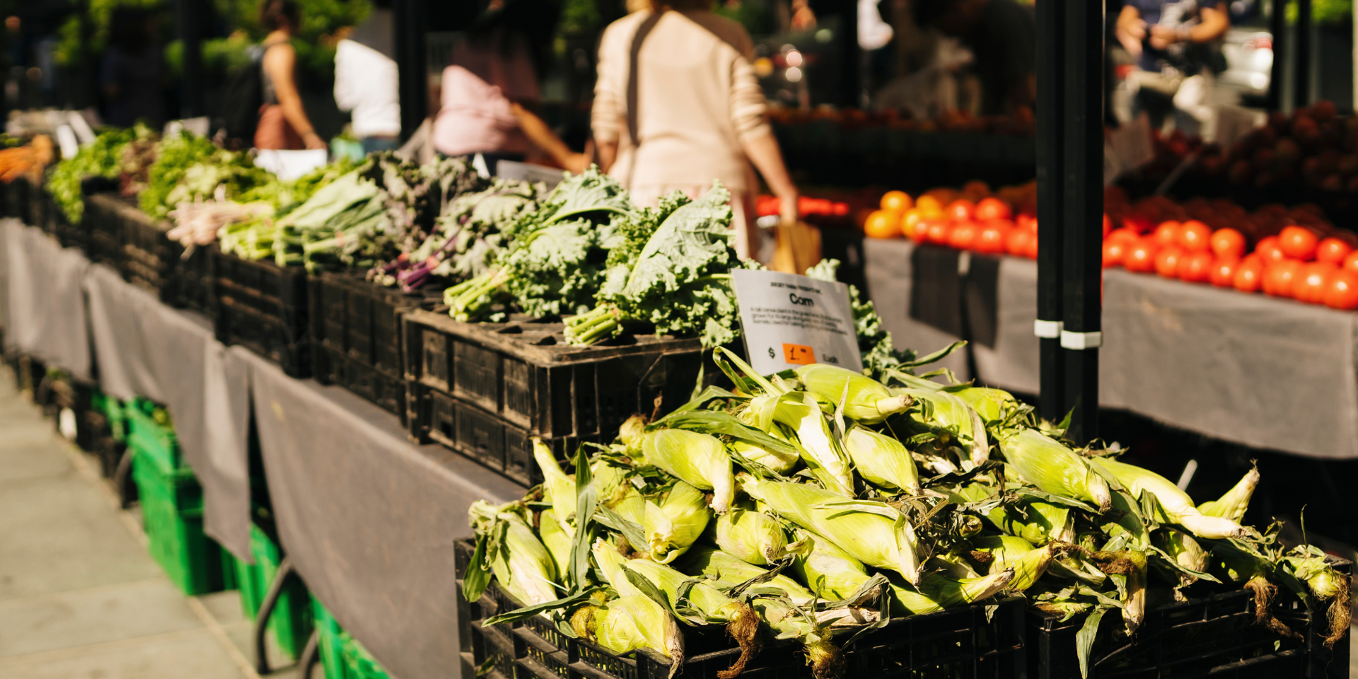 fresh produce from greenmarket at rockefeller center