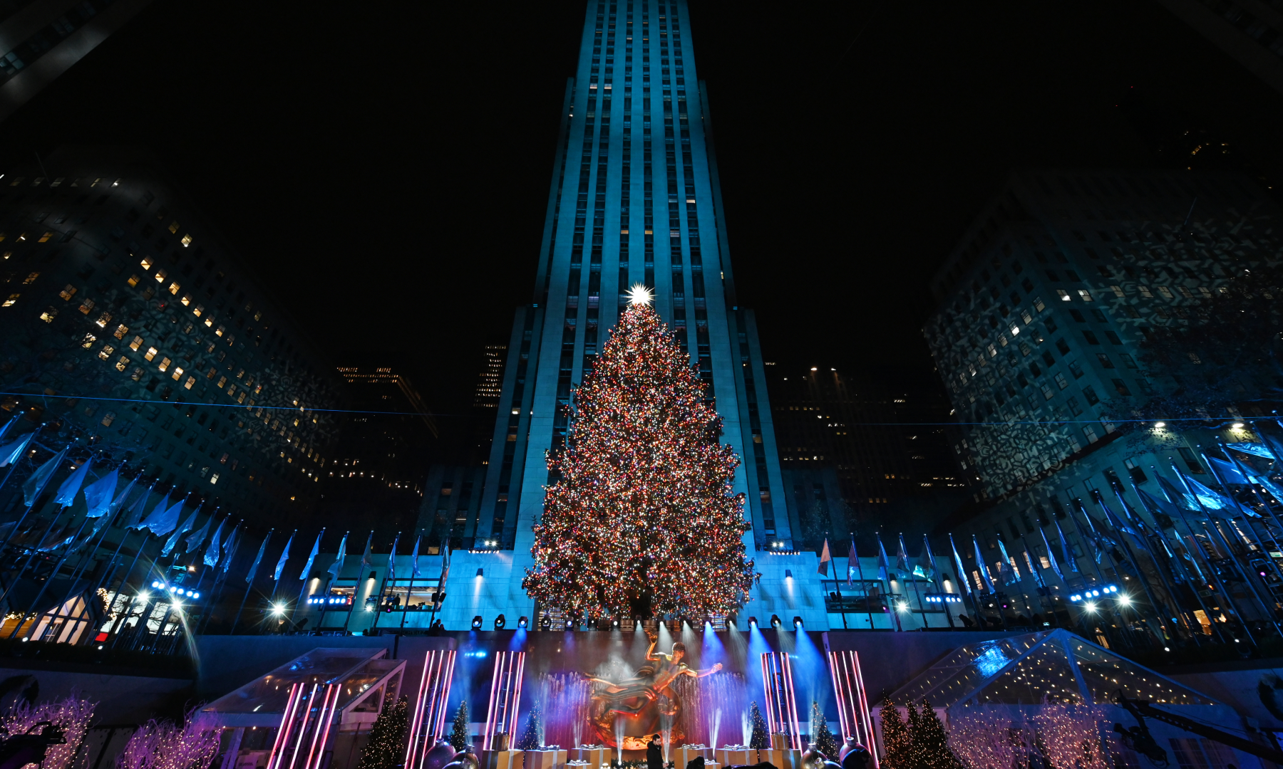 The 2024 Rockefeller Center Christmas Tree on Center Plaza