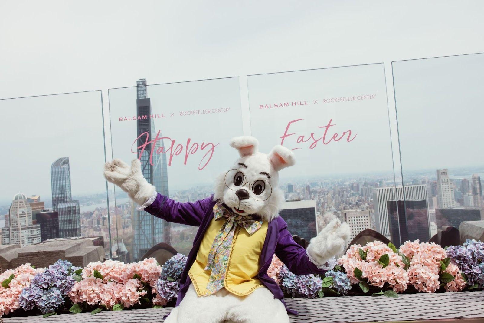Easter bunny at top of the rock