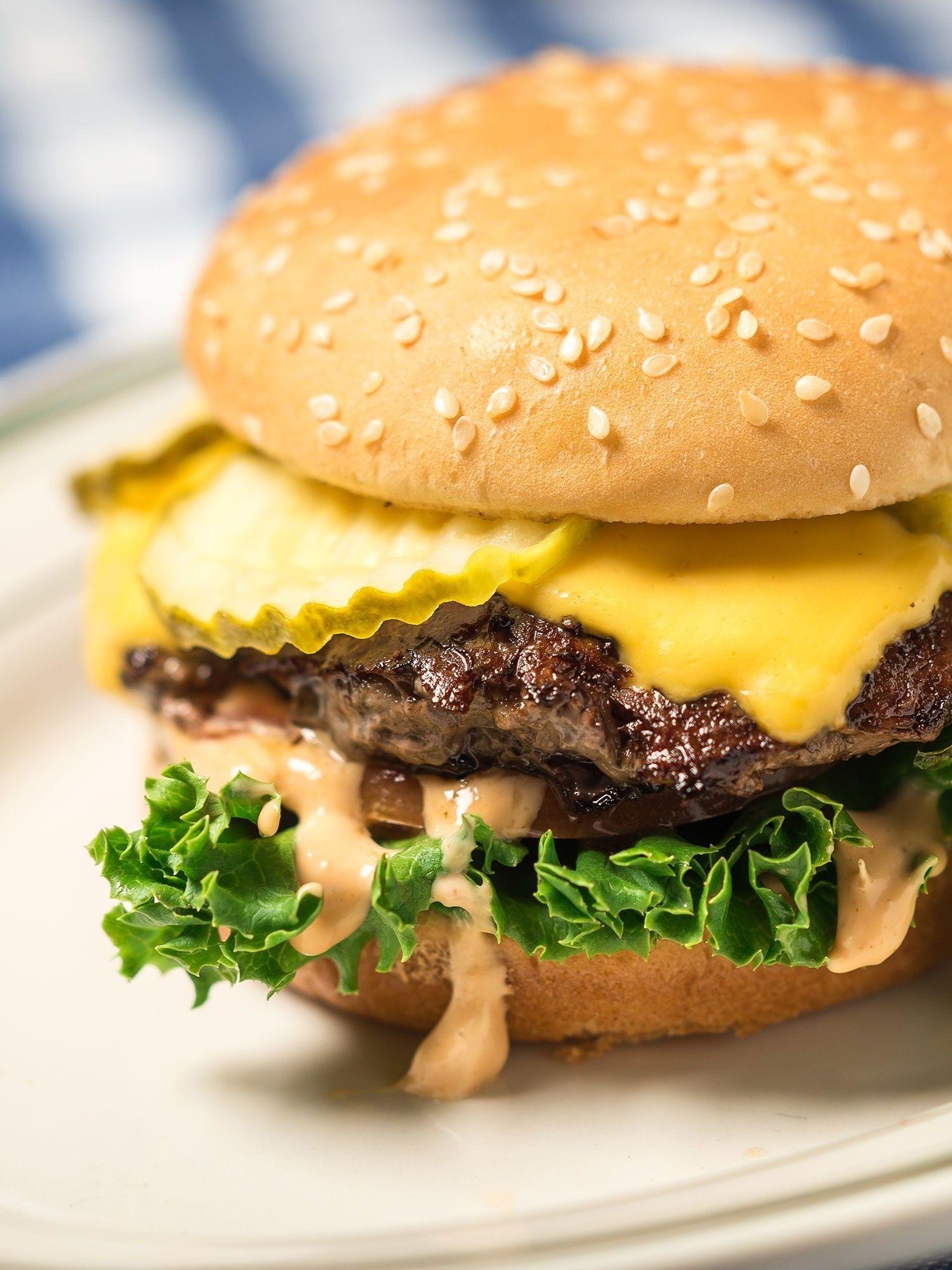 Burger on a plate