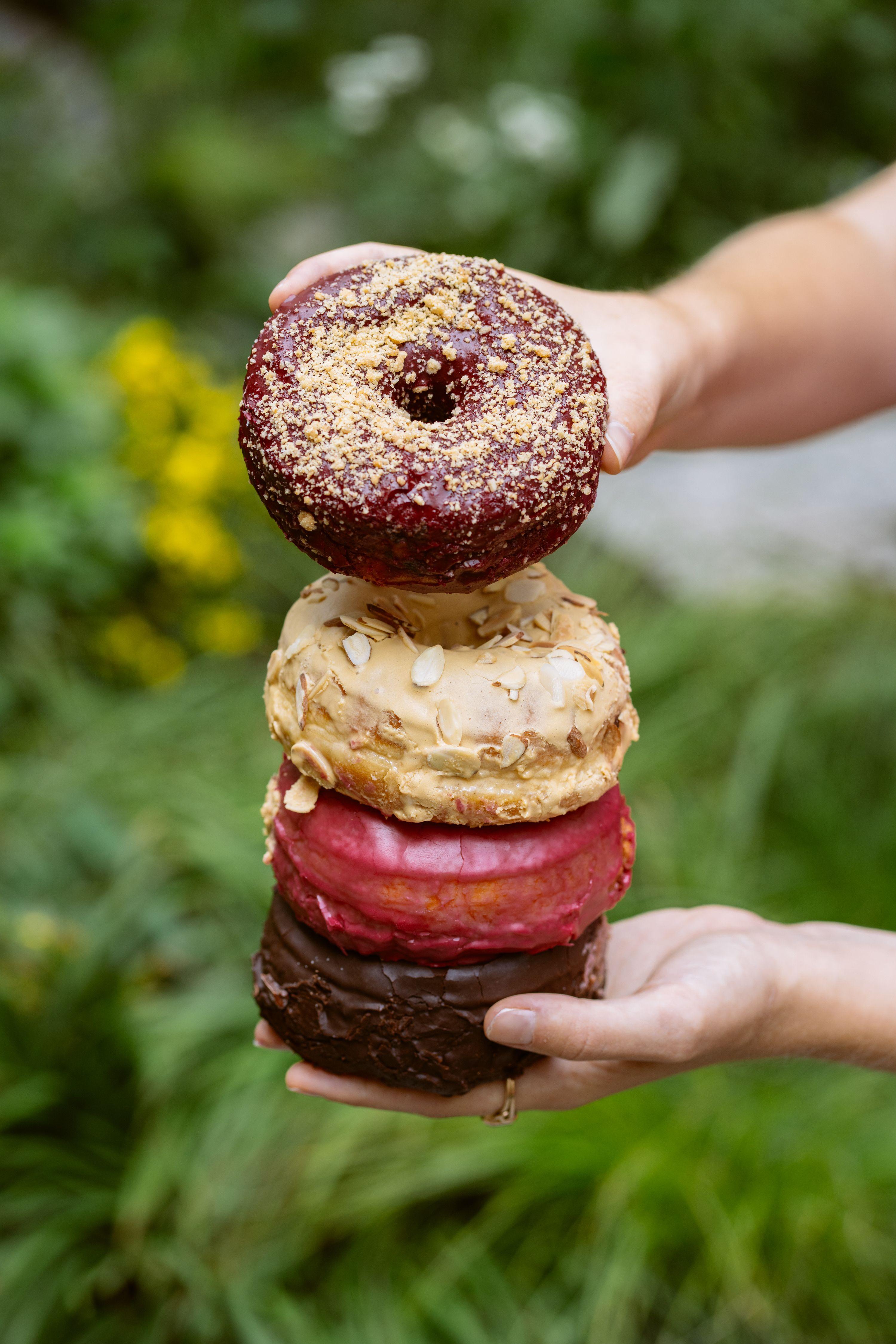 Stack of donuts at Dough in New York