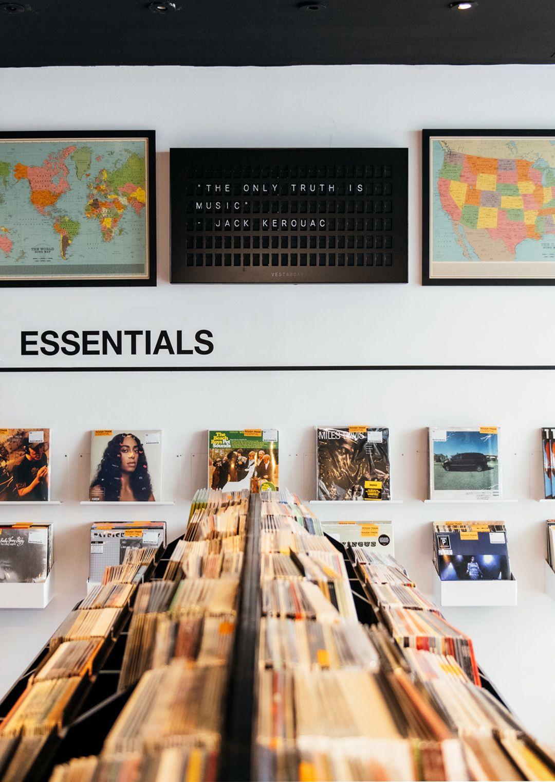 records at Rough Trade in Rockefeller Center
