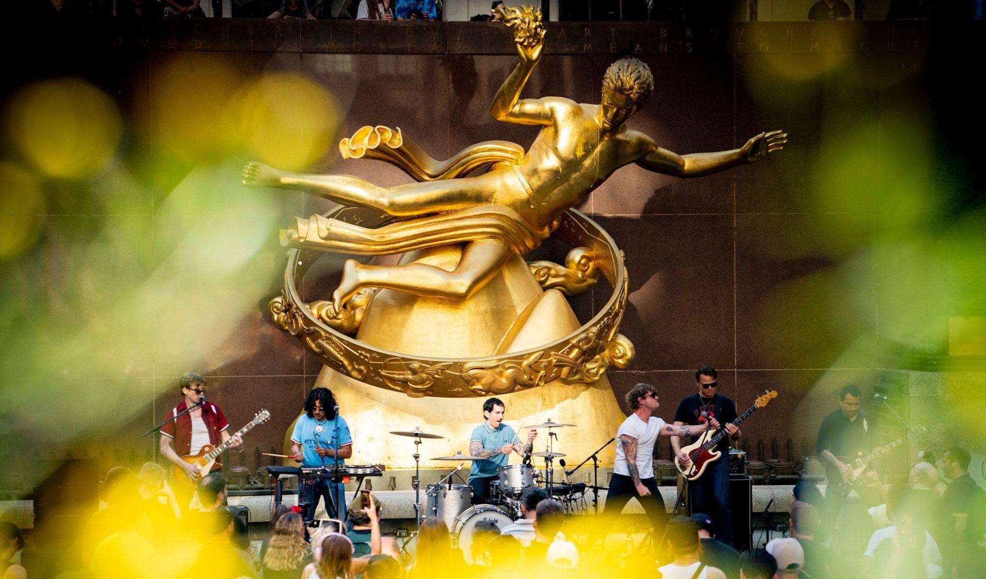 the summer rink at rockefeller center