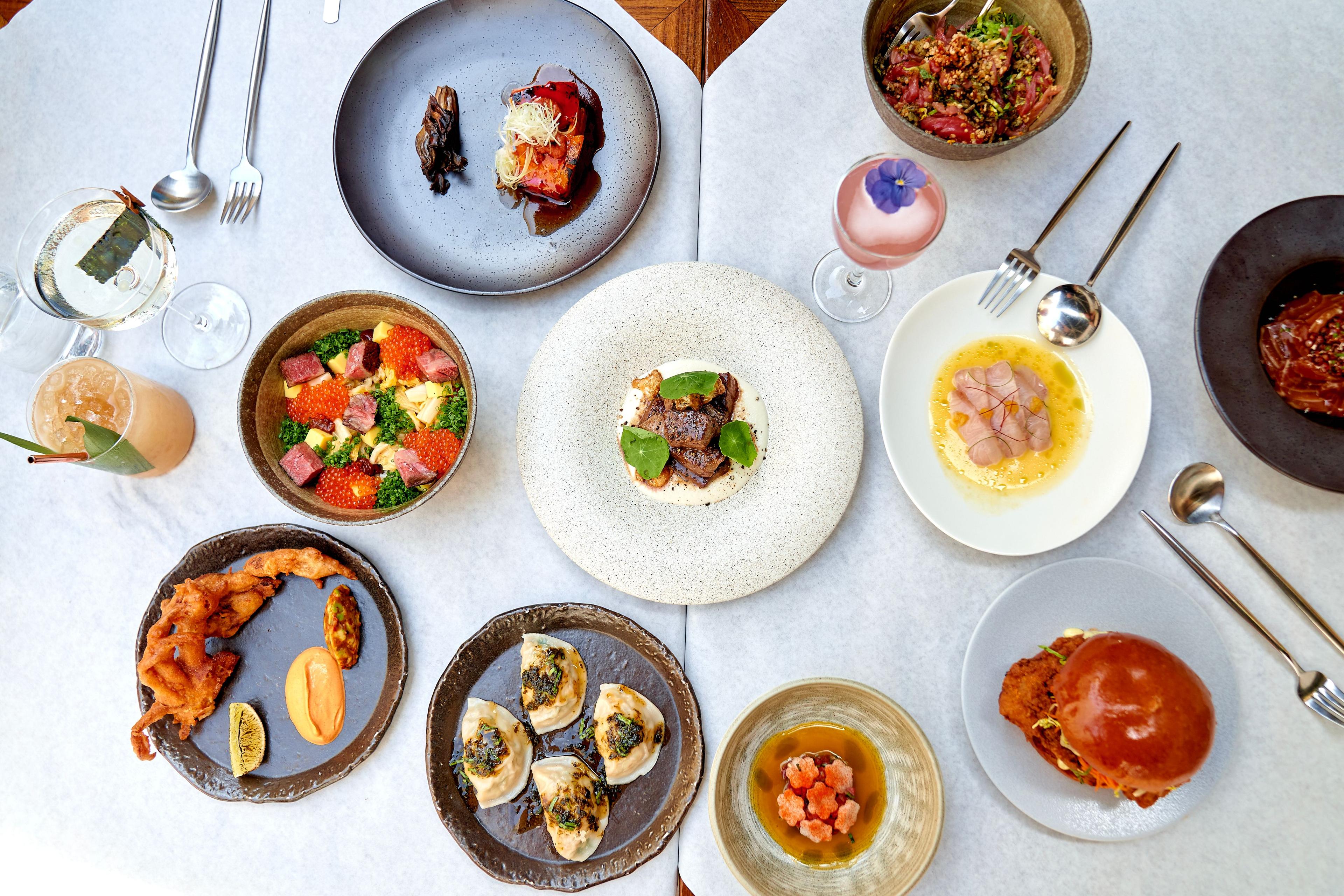 food on a table at naro