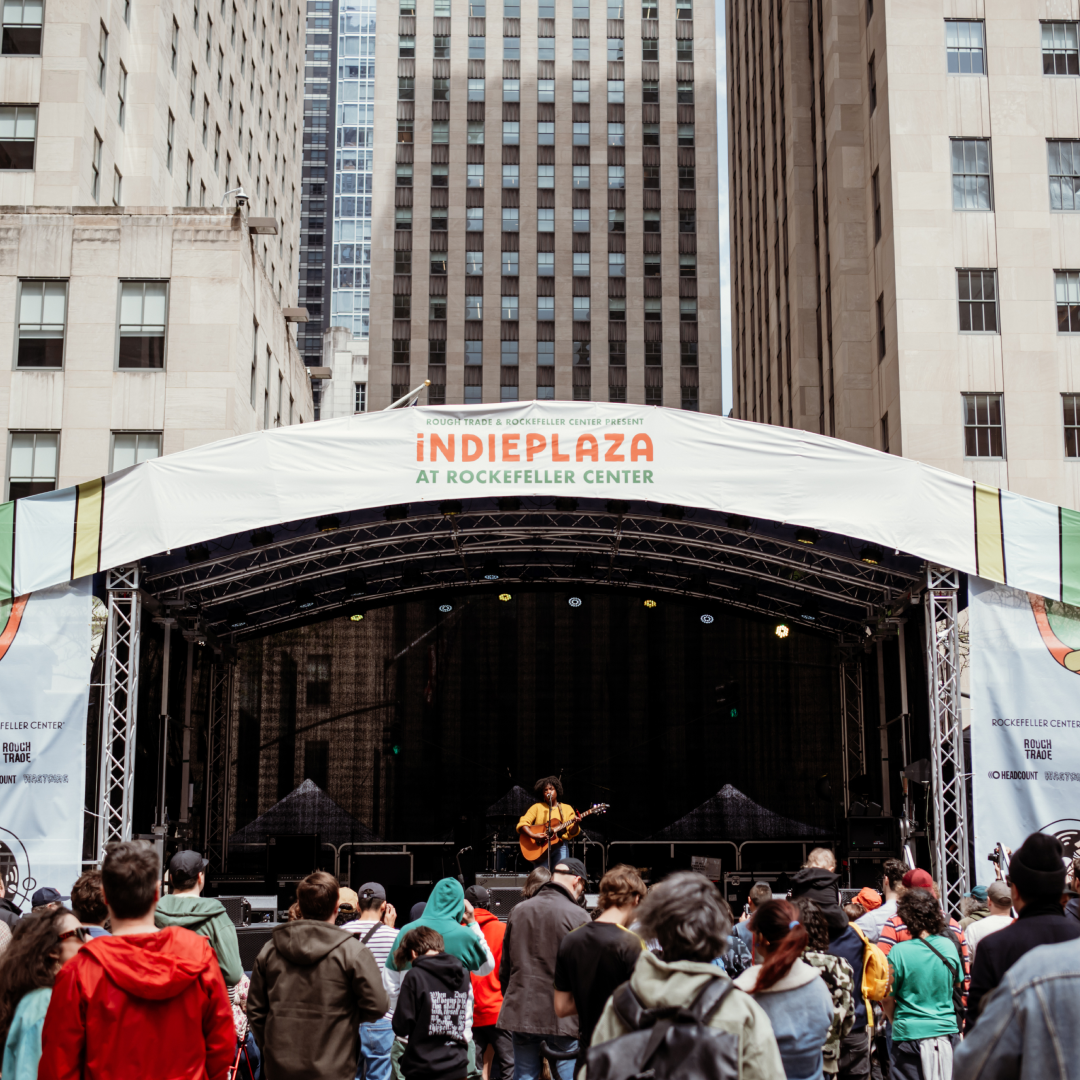 Artist performing at iNDIEPLAZA at Rockefeller Center