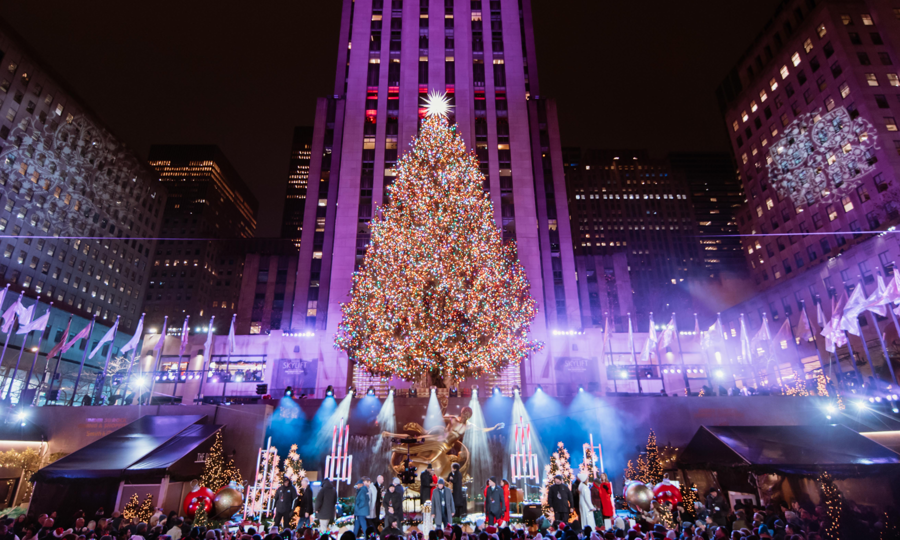 The 2024 Rockefeller Center Christmas Tree on Center Plaza