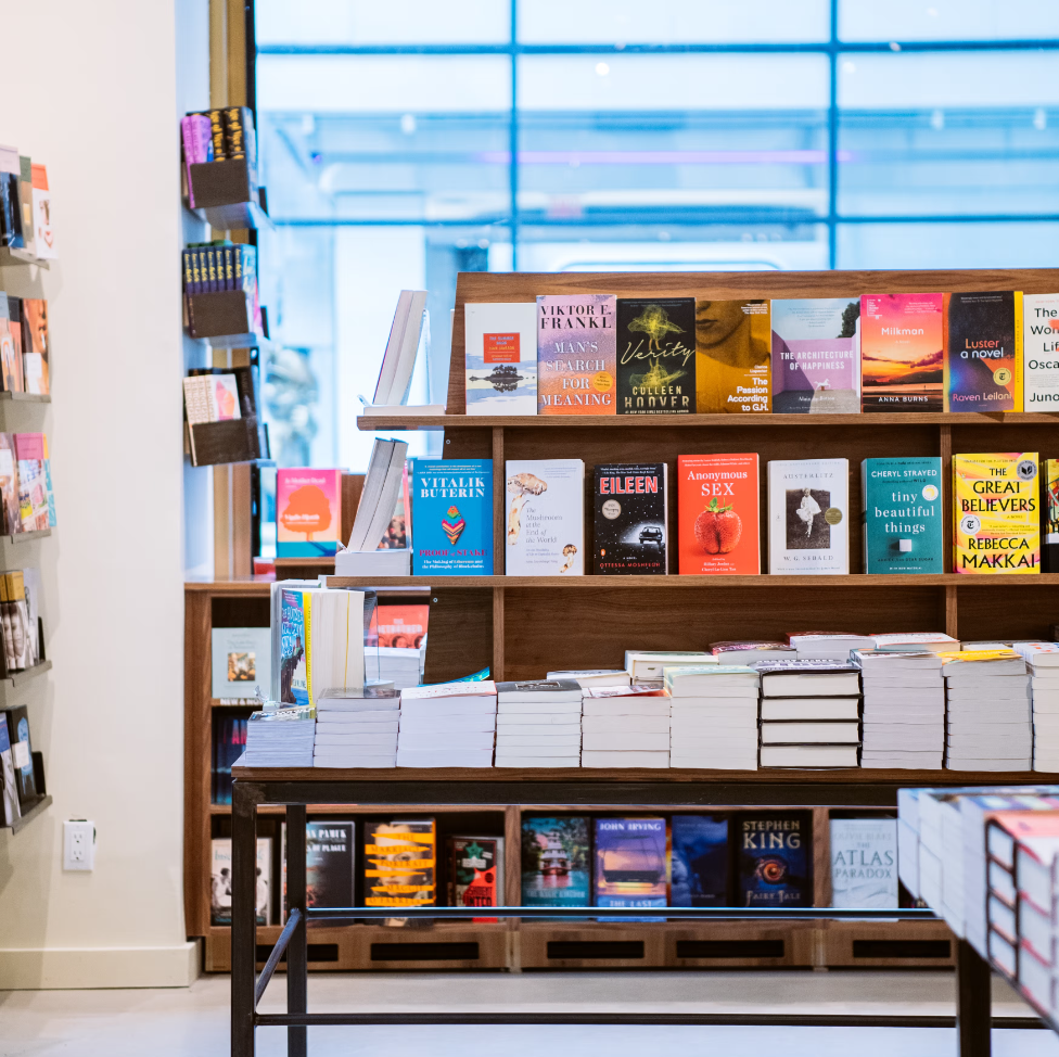 books on shelves
