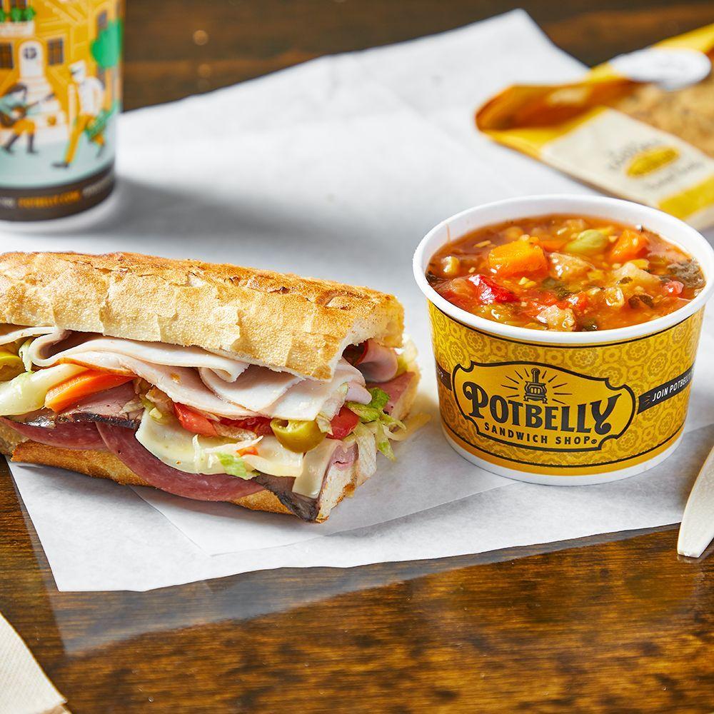 Sandwich and soup