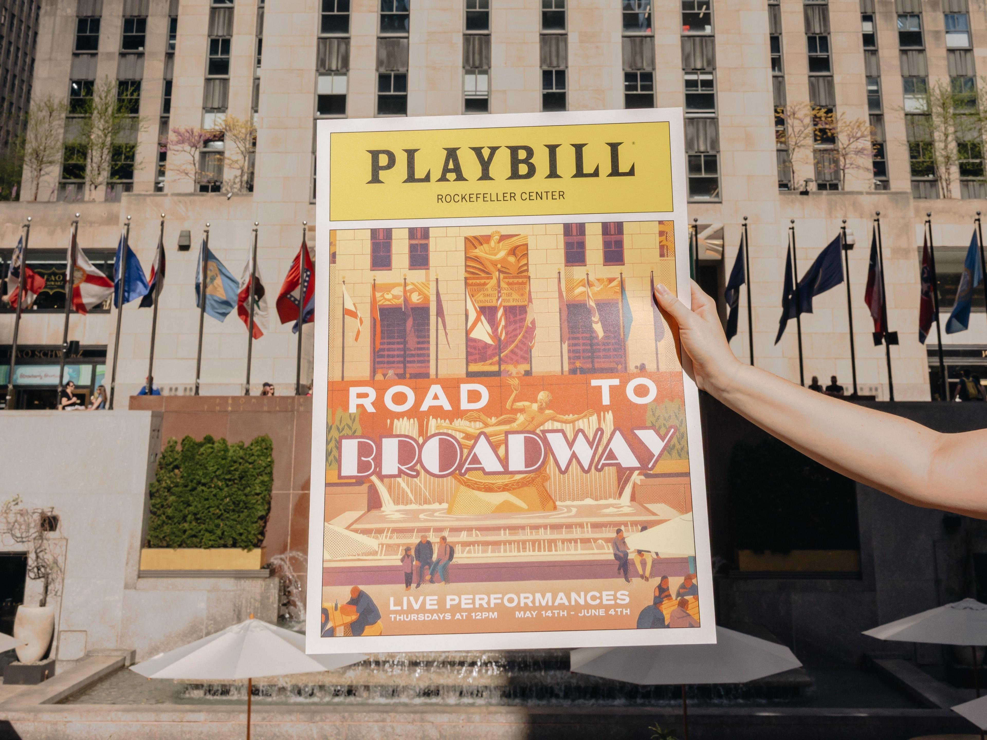 road to broadway at rockefeller center