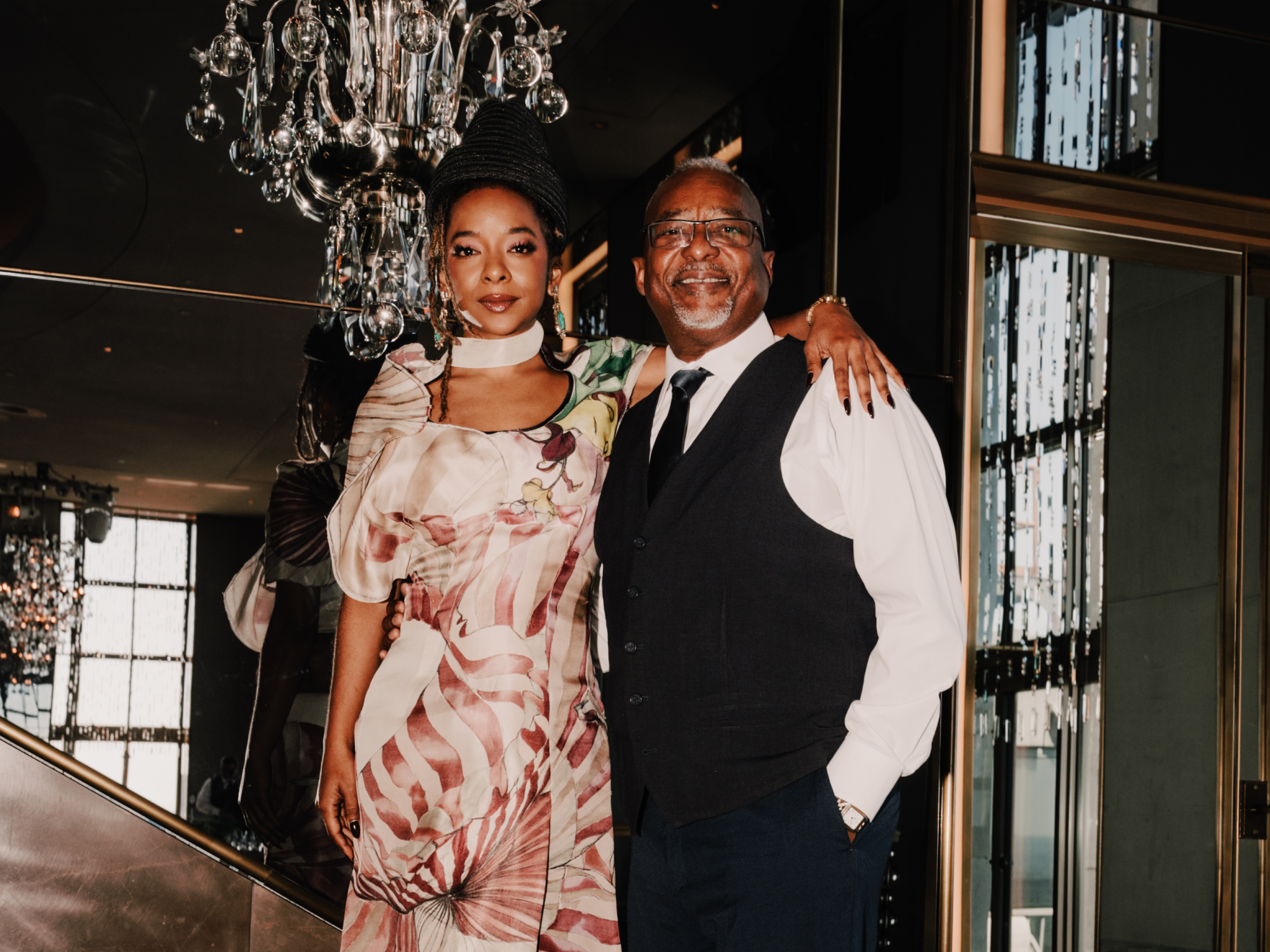 Tony Award-winning actress and Broadway star Kara Young with her father and long-time Rainbow Room server, Klay Young