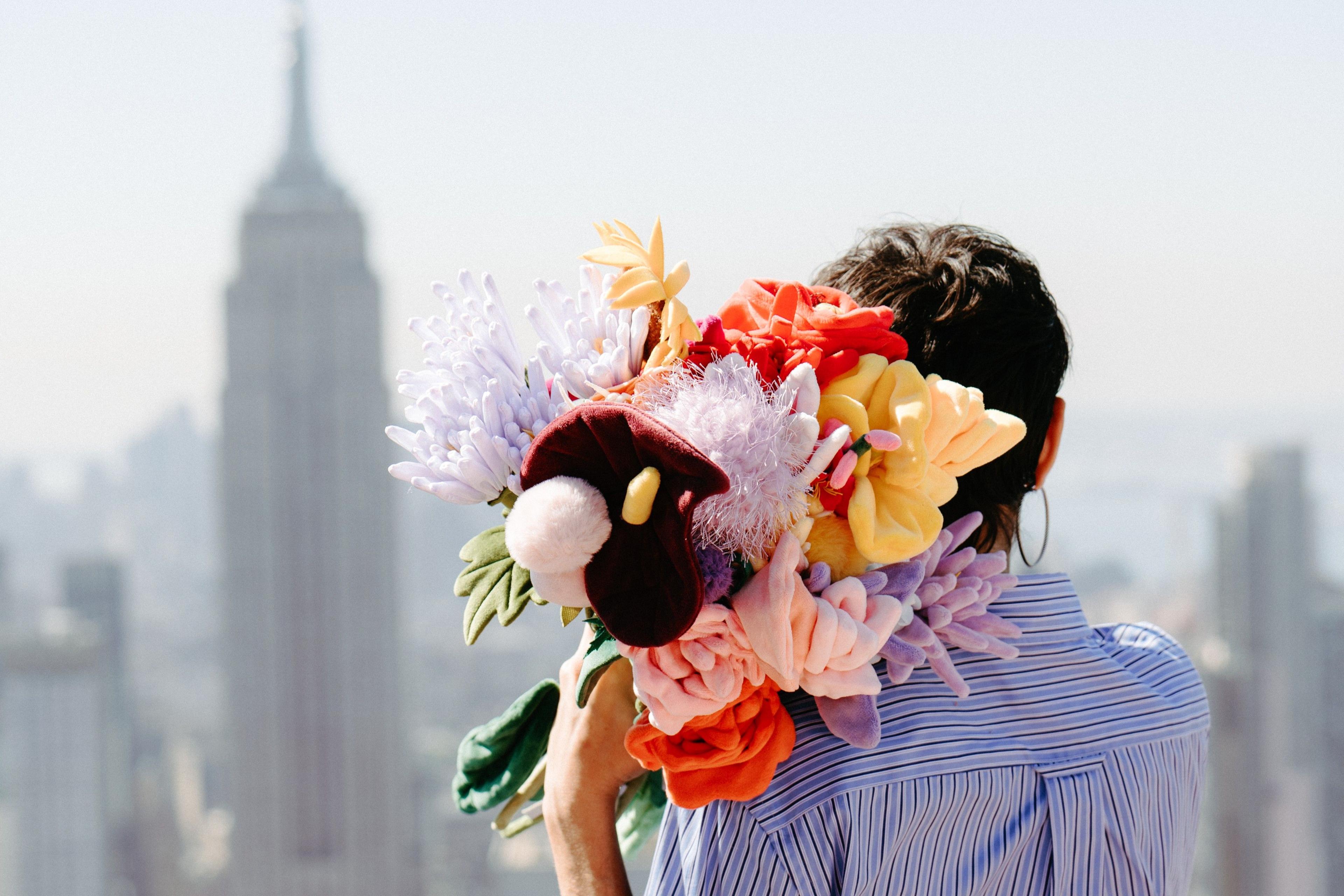 flowers at top of the rock