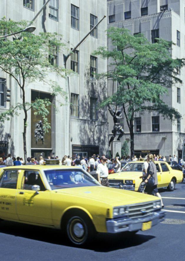 Taxis at Rockefeller Center