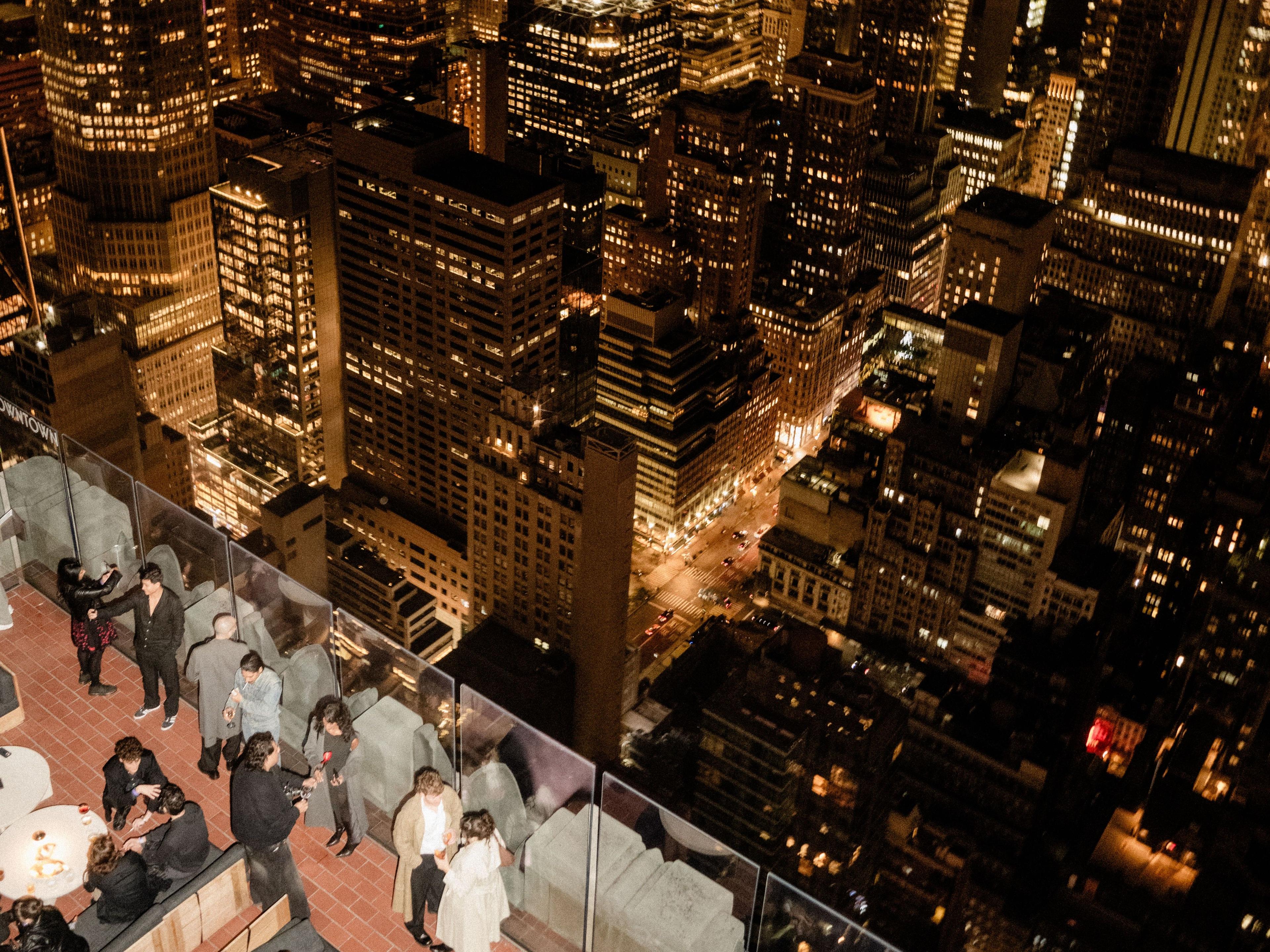 top of the rock view at night